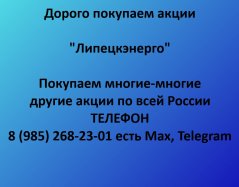 Покупаем акции «Липецкэнерго» по выгодной цене!