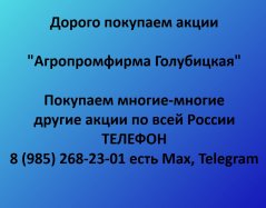 Покупаем акции «Агропромфирма Голубицкая» по выгодной цене!